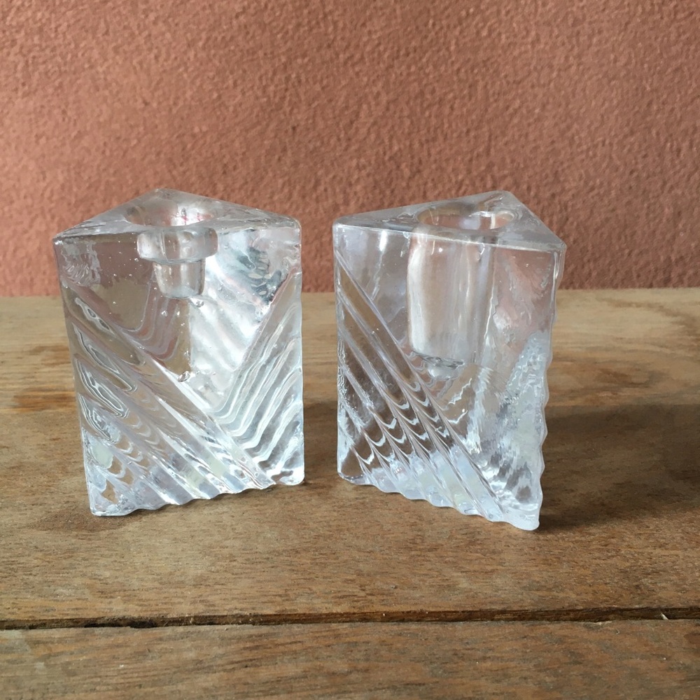 🐳Art Deco triangle candle holders🐳